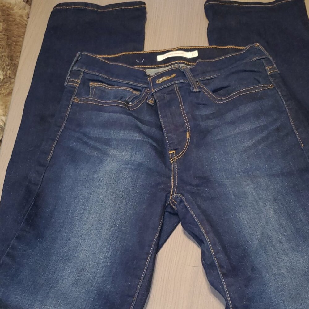 Levi's Straight Leg Dark Blue Jeans